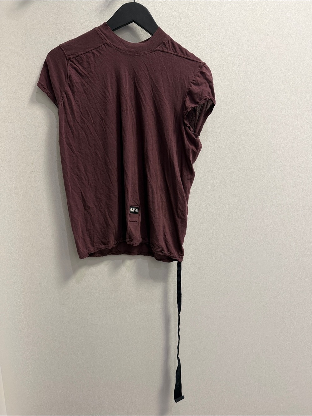 Rick Owens DRKSHDW womens short-sleeve strap-detail T-shirt XS